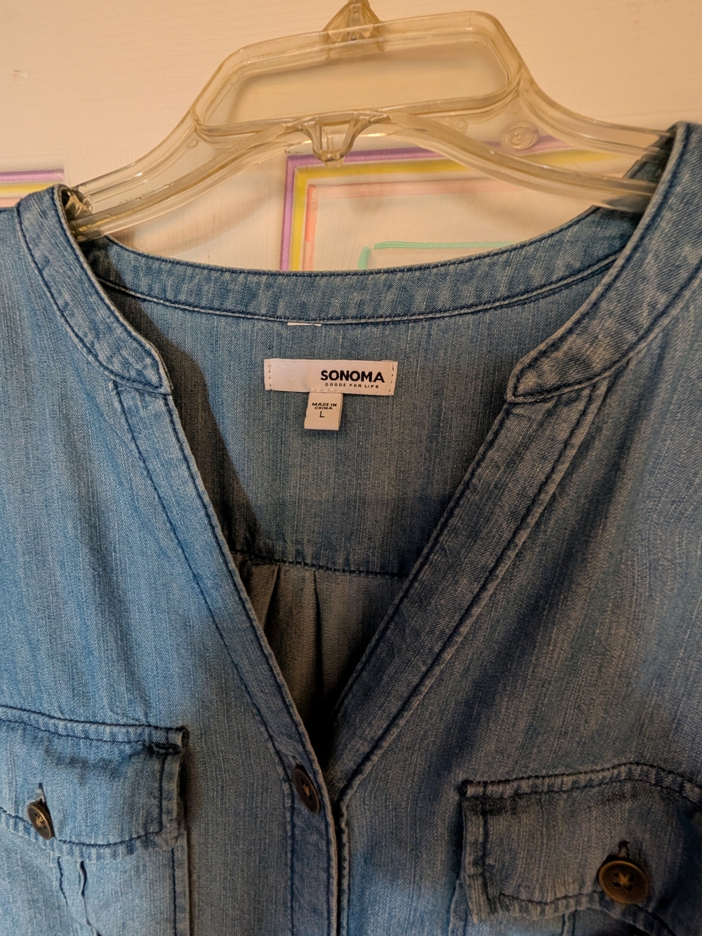 Sonoma Denim Shirt Jacket in Light Blue Wash